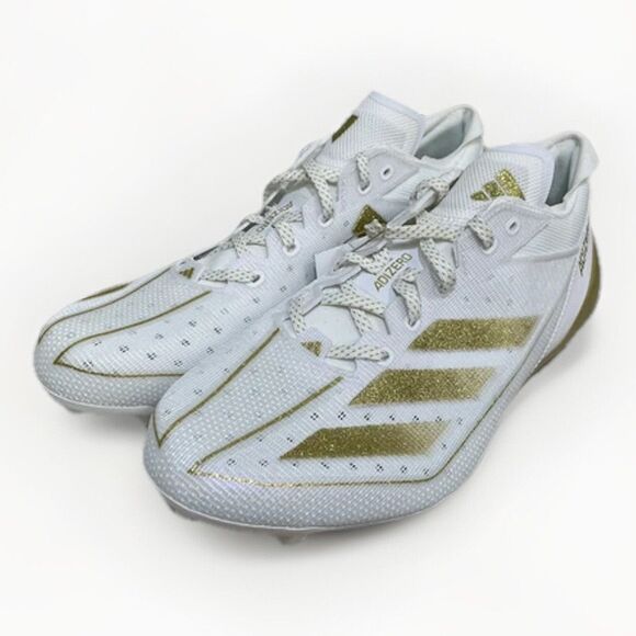 Adidas Adizero Electric Football Cleats Men Sz 10 WHITE GOLD IE4381 Lightweight main image 6